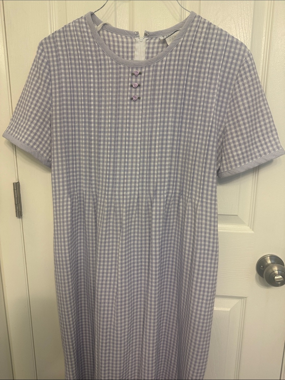 VTG 90’s Lavender Gingham Maxi Dress